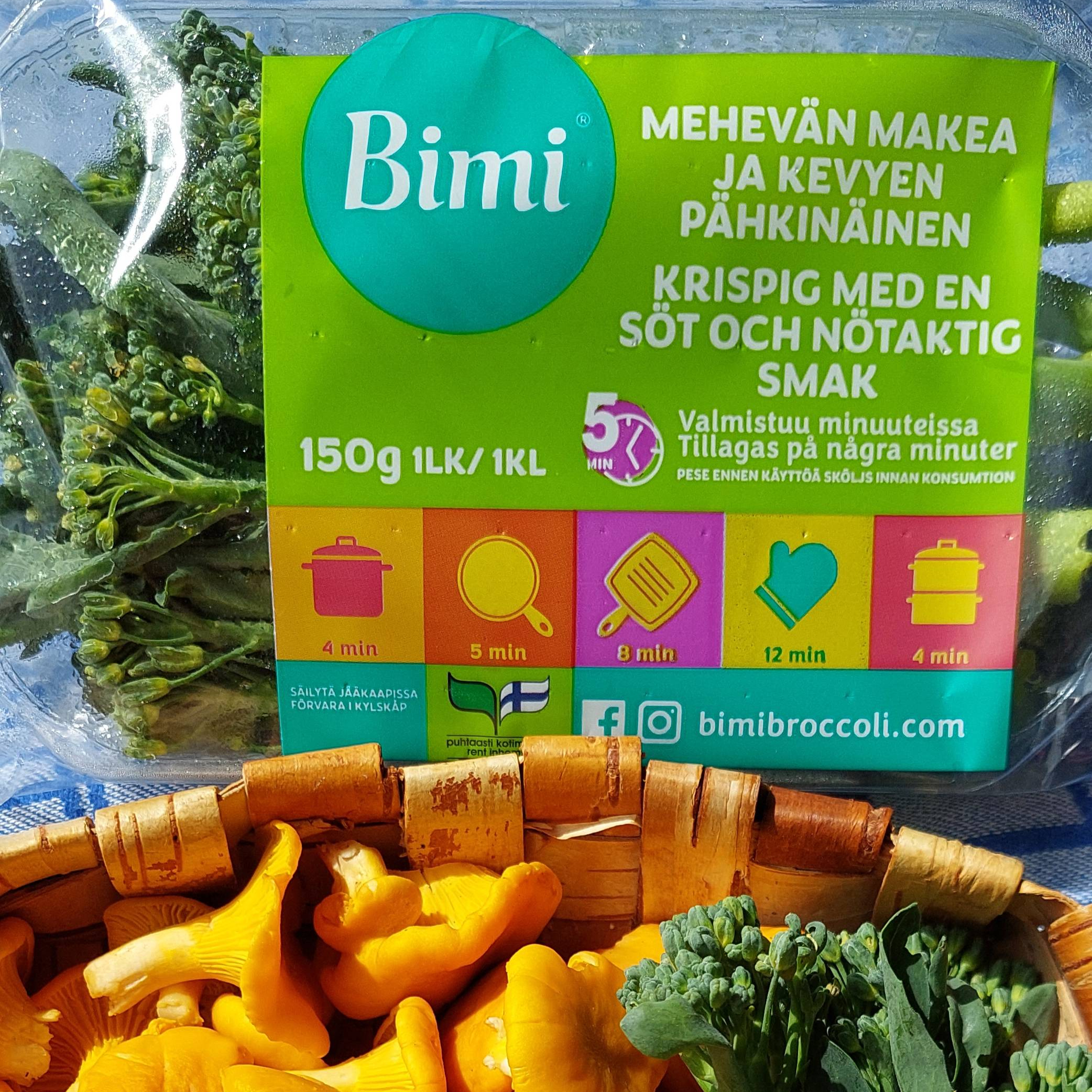 Bimi® kanttarellipaistoksen raaka-aineet
